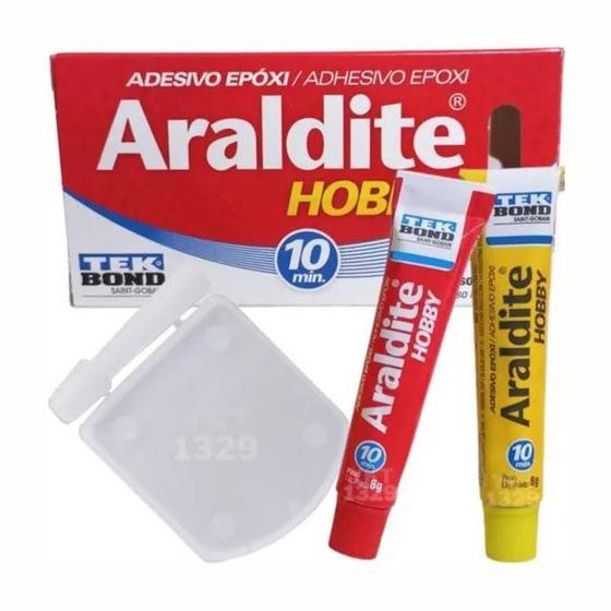 Imagem de Adesivo Cola Epóxi Araldite Hobby 10 Min Caixa 16g Tekbond