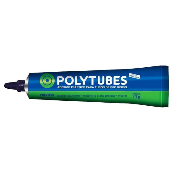 Imagem de Adesivo Cola Pulvitec PVC Polytubes 17g - Embalagem com 48 Unidades