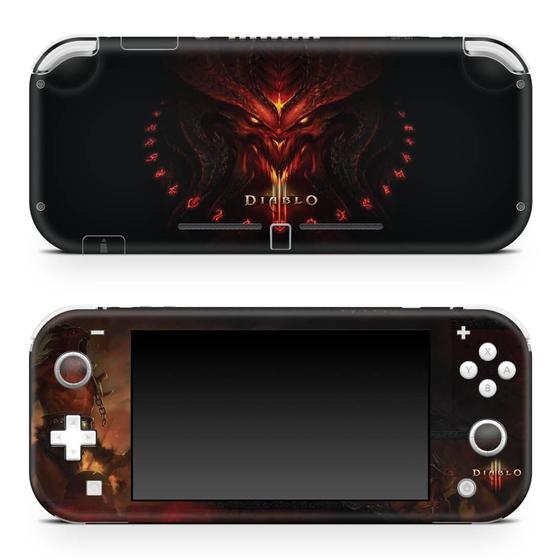 Imagem de Adesivo Compatível Nintendo Switch Lite Skin - Diablo Iii