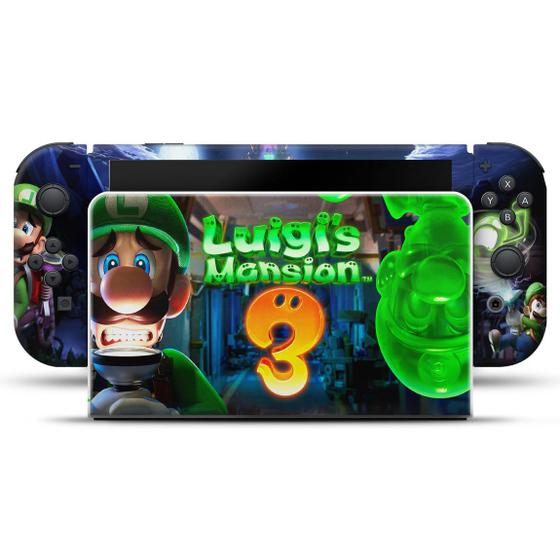Imagem de Adesivo Compatível Nintendo Switch Oled Skin - Luigi's Mansion 3