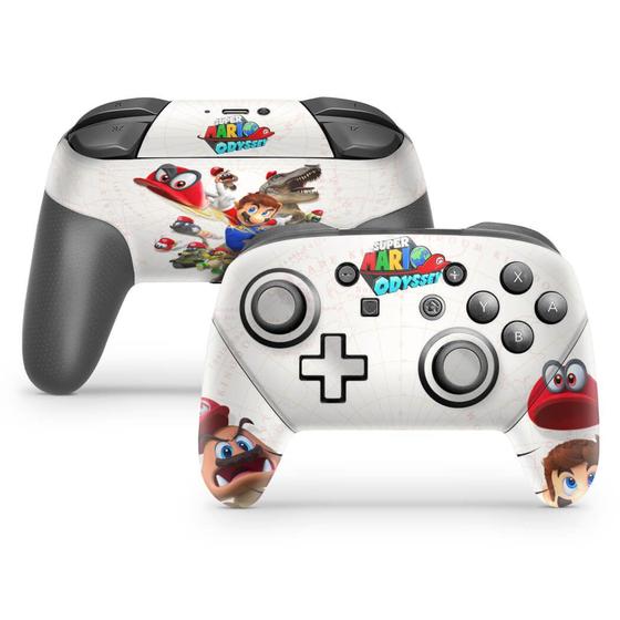 Imagem de Adesivo Compatível Nintendo Switch Pro Controle Skin - Super Mario Odyssey