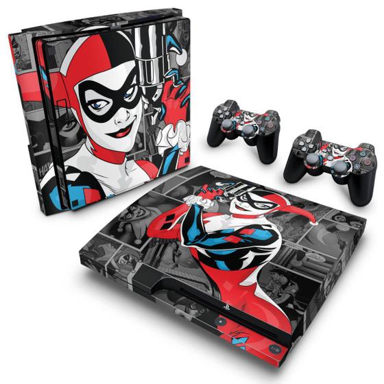 Imagem de Adesivo Compatível PS3 Slim Skin - Arlequina Harley Quinn