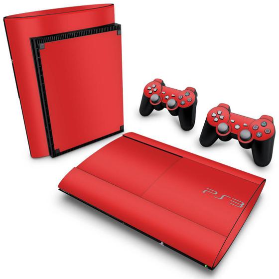 Imagem de Adesivo Compatível PS3 Super Slim Skin - Vermelho