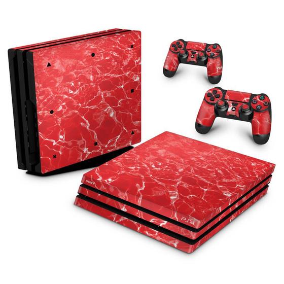 Imagem de Adesivo Compatível PS4 Pro Skin - Aquático Água Vermelha