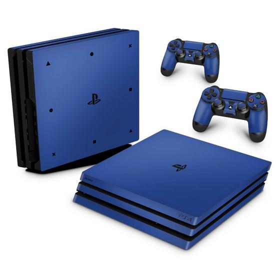 Imagem de Adesivo Compatível PS4 Pro Skin - Azul Escuro