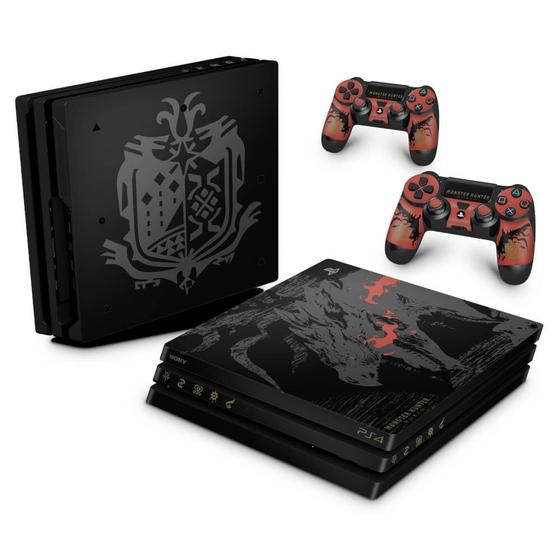 Imagem de Adesivo Compatível PS4 Pro Skin - Monster Hunter Edition