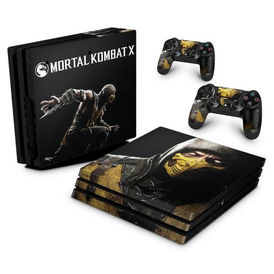 Imagem de Adesivo Compatível PS4 Pro Skin - Mortal Kombat X