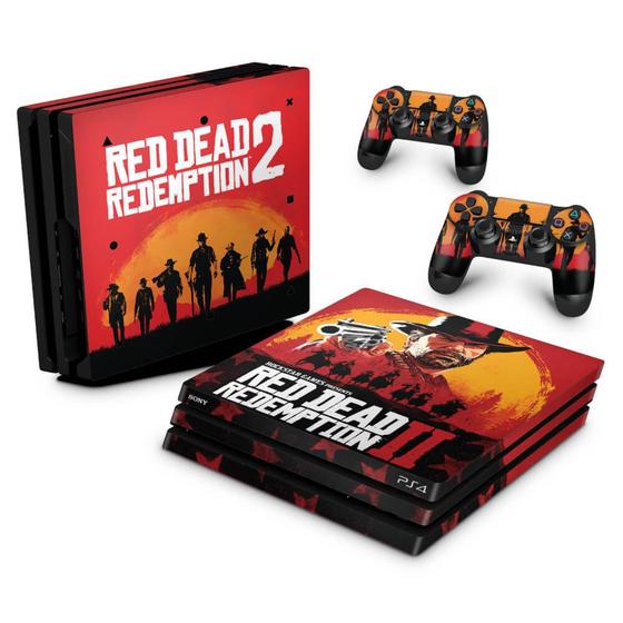 Imagem de Adesivo Compatível PS4 Pro Skin - Red Dead Redemption 2
