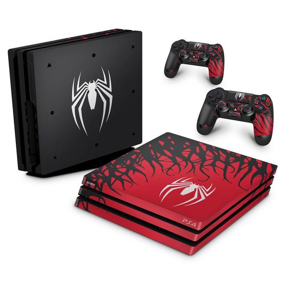 Imagem de Adesivo Compatível PS4 Pro Skin - Spider-Man Homem Aranha 2 Edition