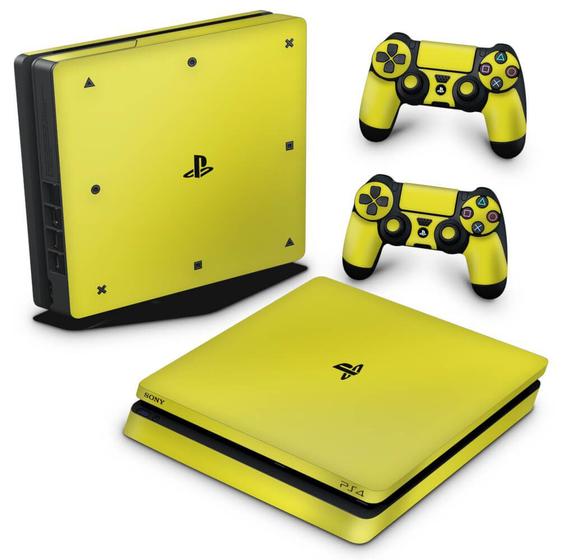 Imagem de Adesivo Compatível PS4 Slim Skin - Amarelo