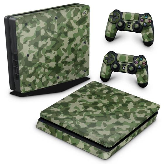 Imagem de Adesivo Compatível PS4 Slim Skin - Camuflagem Exercito