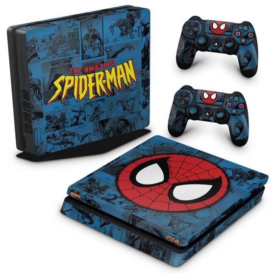 Imagem de Adesivo Compatível PS4 Slim Skin - Homem-Aranha Spider-Man Comics