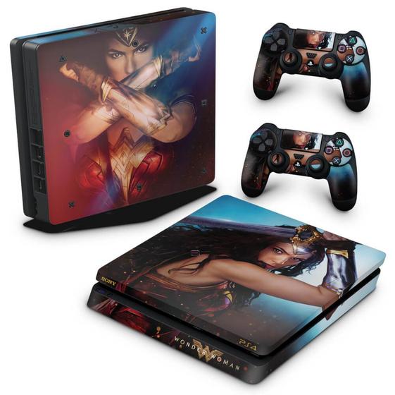 Imagem de Adesivo Compatível PS4 Slim Skin - Mulher Maravilha