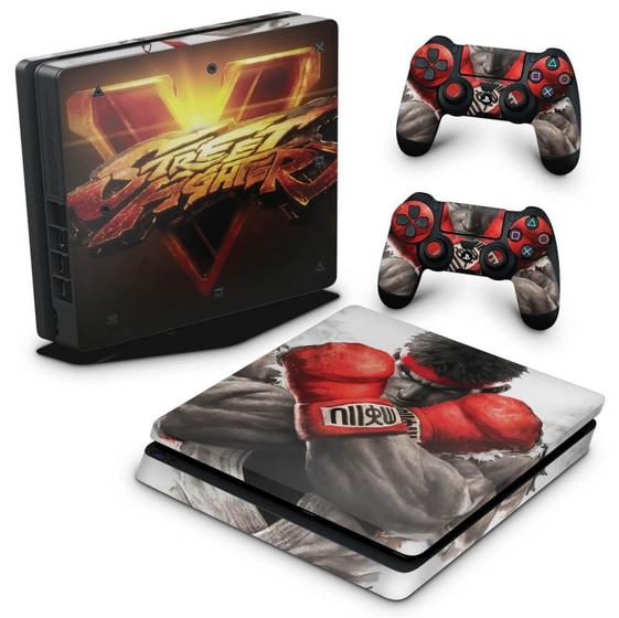 Imagem de Adesivo Compatível PS4 Slim Skin - Street Fighter V