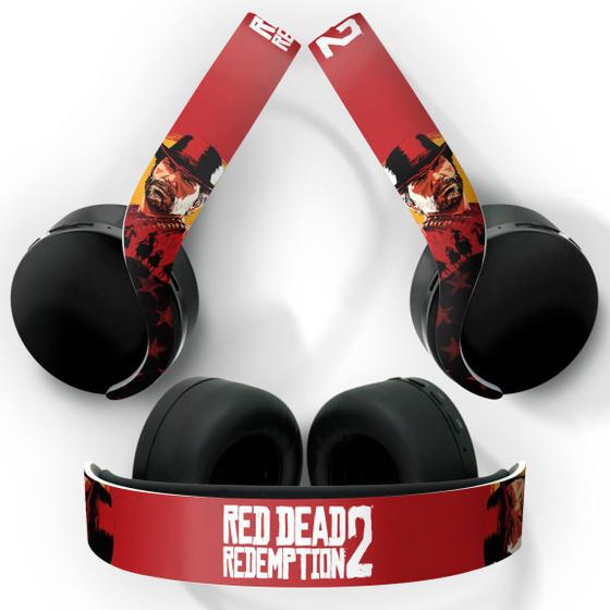 Imagem de Adesivo Compatível PS5 Headset Pulse 3D Playstation 5 Skin - Red Dead Redemption 2