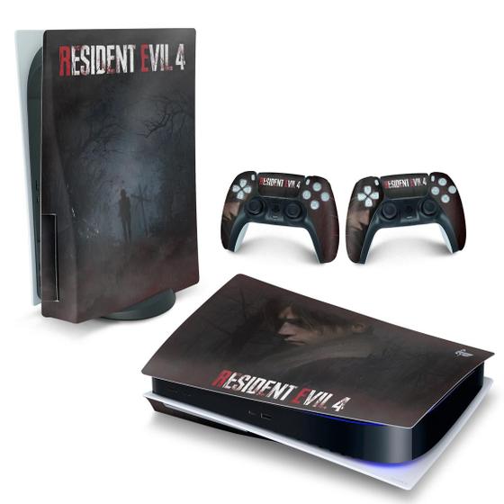 Imagem de Adesivo Compatível PS5 Playstation 5 Skin Horizontal - Resident Evil 4 Remake