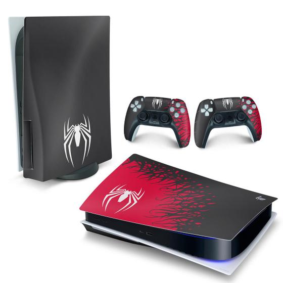 Imagem de Adesivo Compatível PS5 Playstation 5 Skin Horizontal - Spider-Man Homem Aranha 2 Edition