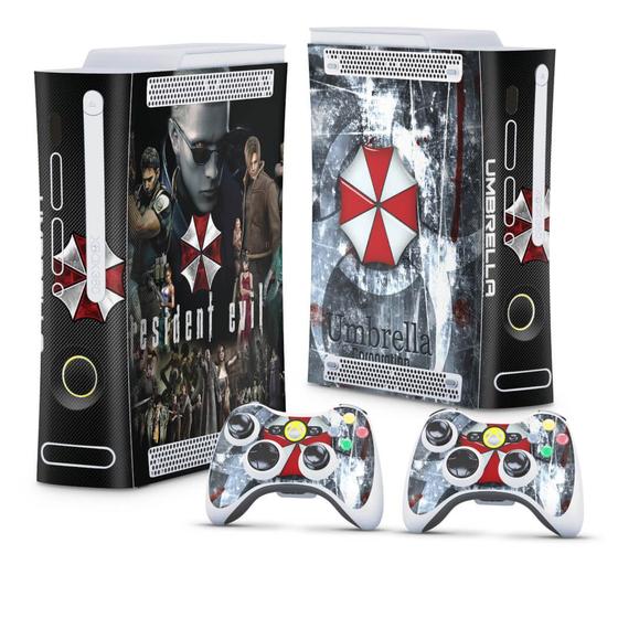 Imagem de Adesivo Compatível Xbox 360 Fat Arcade Skin - Resident Evil - Umbrella
