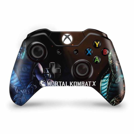 Imagem de Adesivo Compatível Xbox One Fat Controle Skin - Mortal Kombat X - Subzero
