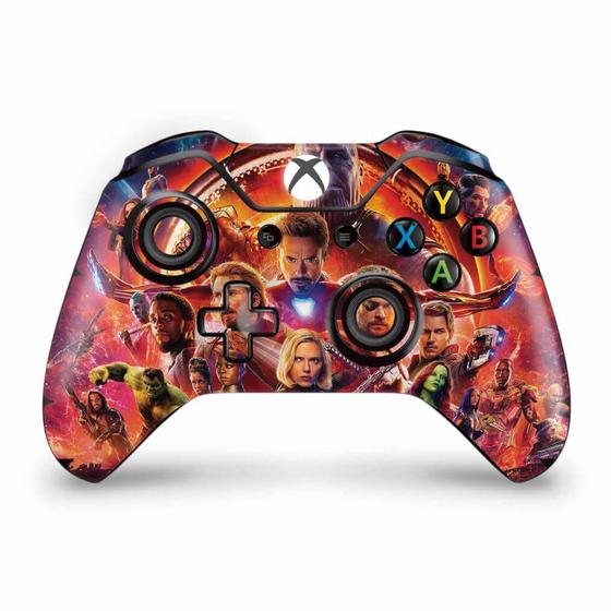 Imagem de Adesivo Compatível Xbox One Fat Controle Skin - Os Vingadores: Guerra Infinita