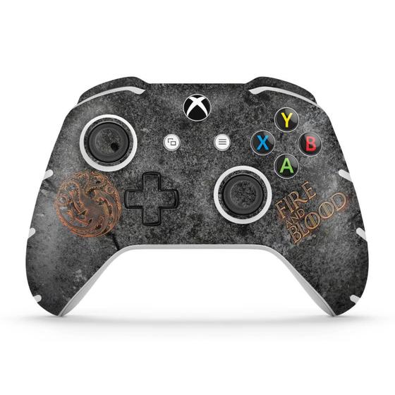 Imagem de Adesivo Compatível Xbox One Slim X Controle Skin - Game Of Thrones Targaryen