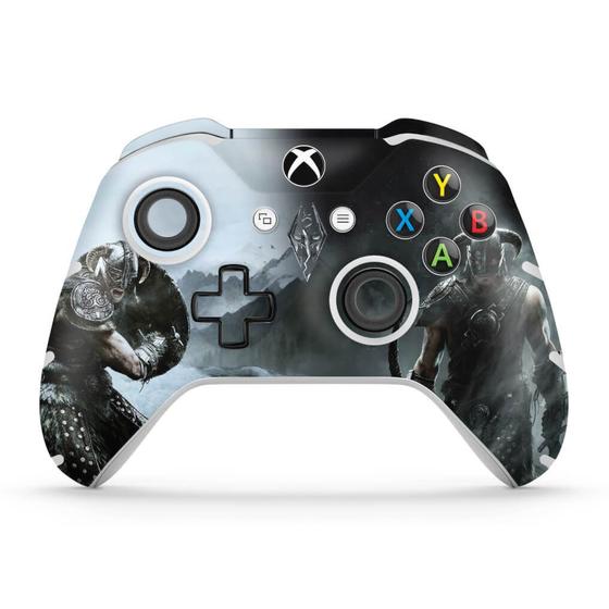 Imagem de Adesivo Compatível Xbox One Slim X Controle Skin - Skyrim