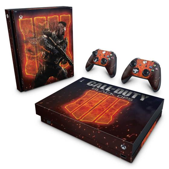 Adesivo Compatível Xbox One X Skin Call Of Duty Black Ops 4 Pop