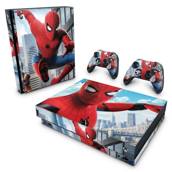 Imagem de Adesivo Compatível Xbox One X Skin - Homem Aranha - Spiderman Homecoming