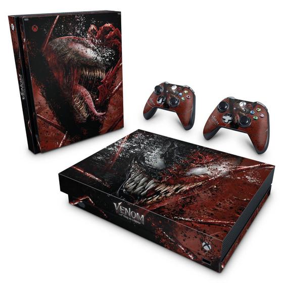 Imagem de Adesivo Compatível Xbox One X Skin - Venom Tempo de Carnificina