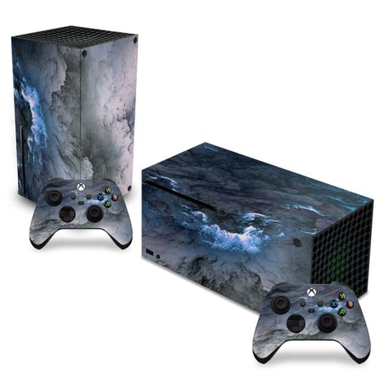 Adesivo In Vinile Per Xbox Series X – Motivo Frammenti Astratti Verde – Decalcomania Personalizzata