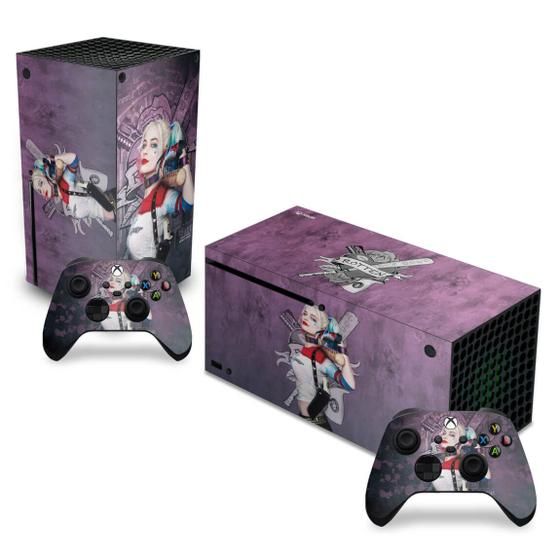 Imagem de Adesivo Compatível Xbox Series X Horizontal Skin - Arlequina Harley Quinn