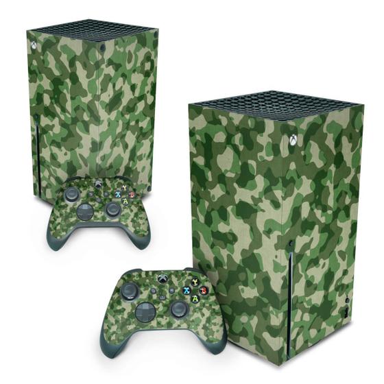 Imagem de Adesivo Compatível Xbox Series X Skin - Camuflado Verde
