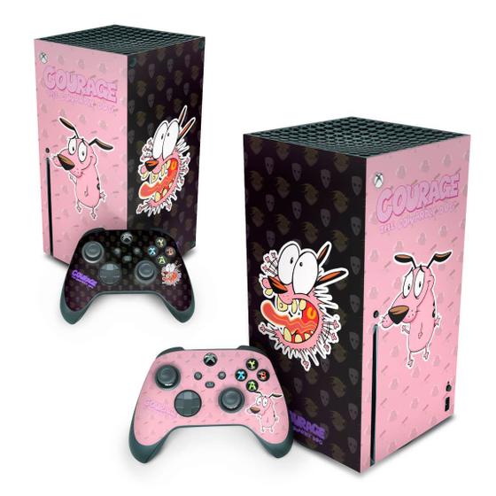 Imagem de Adesivo Compatível Xbox Series X Skin - Coragem O cão covarde