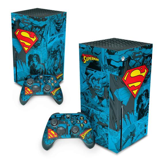 Imagem de Adesivo Compatível Xbox Series X Skin - Superman Comics