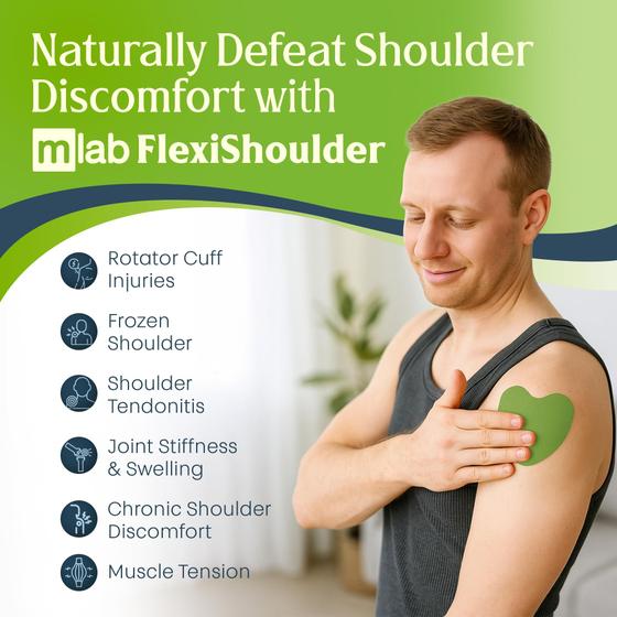 Adesivo de Alívio para o Ombro MLAB FlexiShoulder Herbal 12 unidades