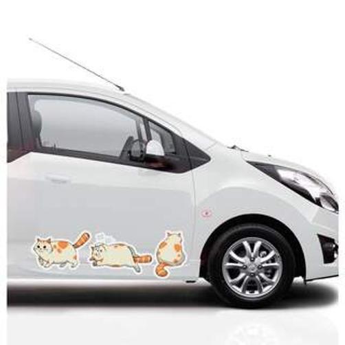 Imagem de Adesivo De Carro 3 Emoções Do Gato