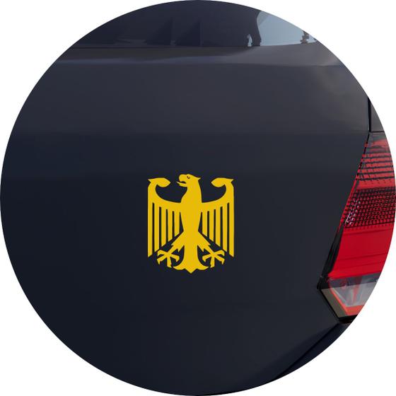 Imagem de Adesivo de Carro Águia Alemanha Bandeira - Cor Amarelo