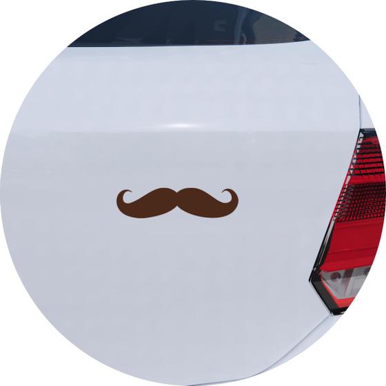 Imagem de Adesivo de Carro Bigode - Cor Marrom