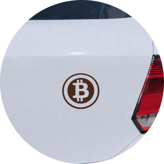 Imagem de Adesivo de Carro Bitcoin Cryptomoeda - Cor Marrom