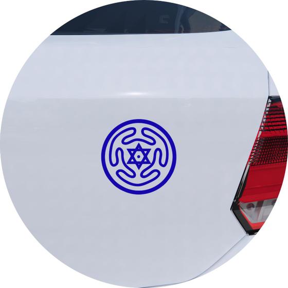 Imagem de Adesivo de Carro Circulo De Hécate Símbolo Wicca - Cor Azul