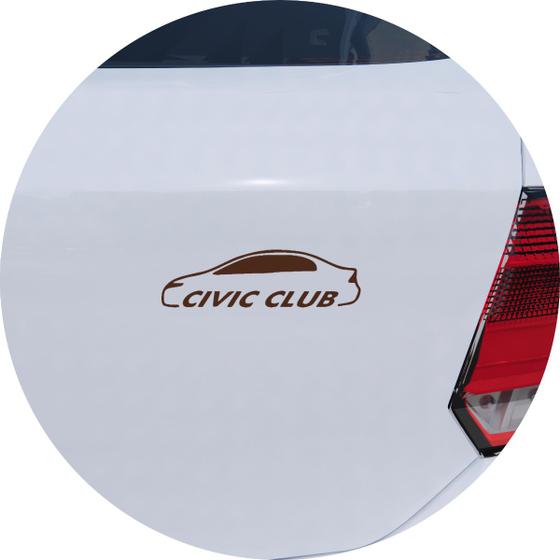 Imagem de Adesivo de Carro Clube Honda Civic - Cor Marrom