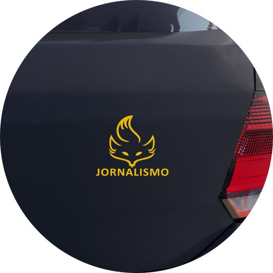 Imagem de Adesivo de Carro Curso Jornalismo - Cor Dourado