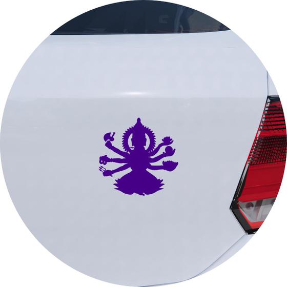 Imagem de Adesivo de Carro Deusa Hindu Shiva Braços Abertos - Cor Roxo