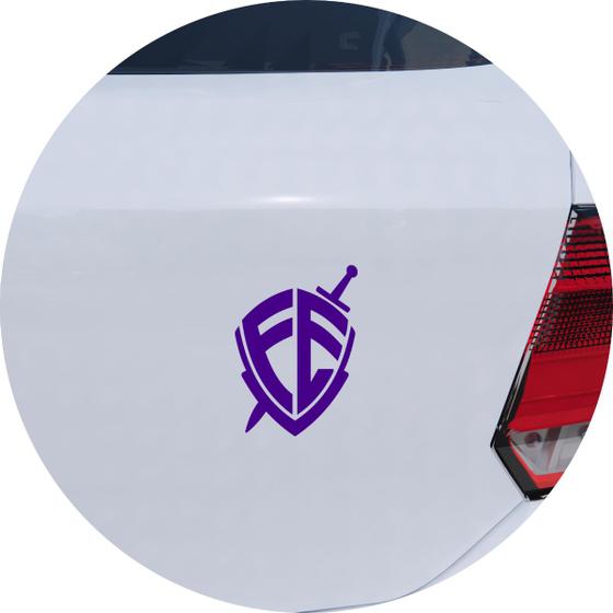 Imagem de Adesivo de Carro Escudo da Fé Armadura de Deus - Cor Roxo