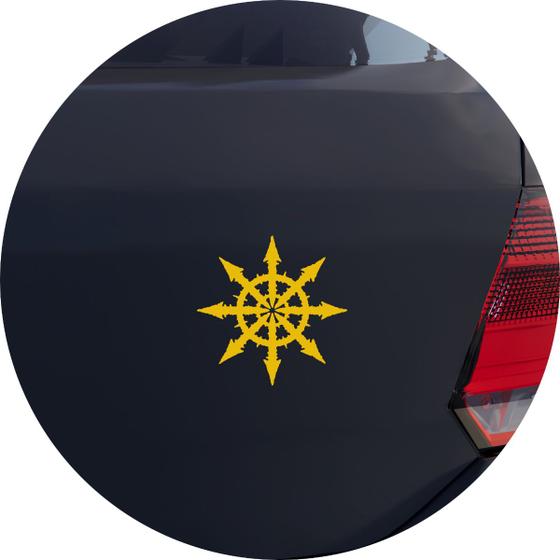 Imagem de Adesivo de Carro Estrela Símbolo do Caos - Cor Amarelo