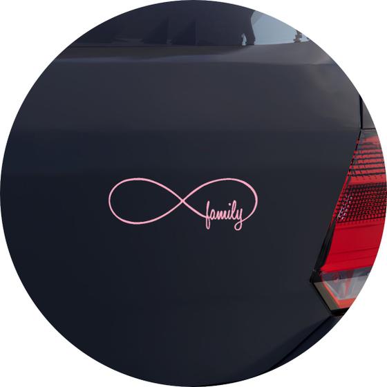 Imagem de Adesivo de Carro Família Amor Infinito - Cor Prata