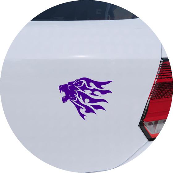 Imagem de Adesivo de Carro Leão Juba Tribal - Cor Roxo