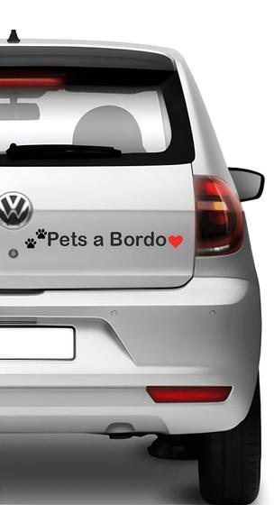 Imagem de Adesivo De Carro Pets A Bordo