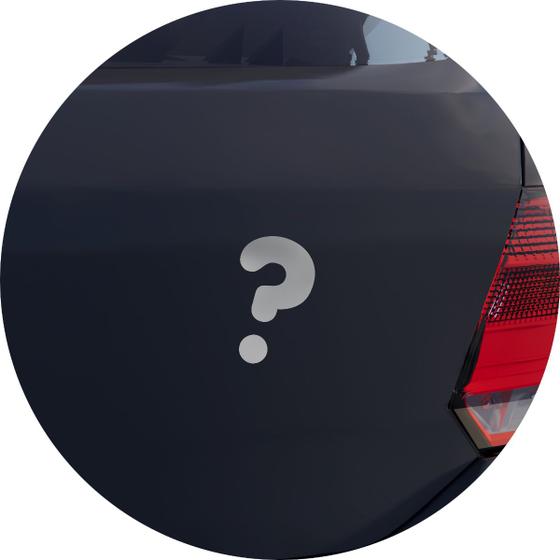 Imagem de Adesivo de Carro Ponto de Interrogação Dúvida - Cor Amarelo
