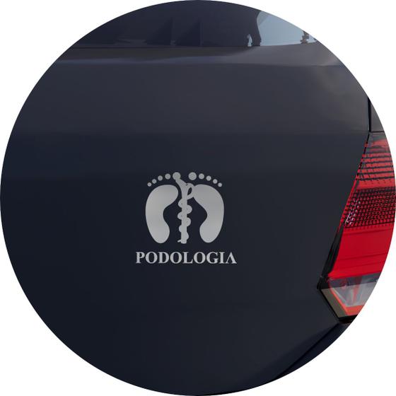 Imagem de Adesivo de Carro Profissão Podologia - Cor Dourado